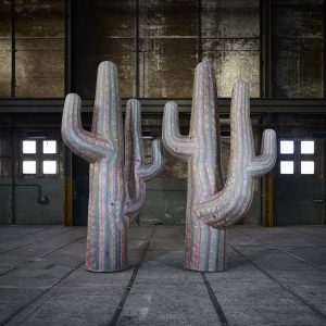 a pair of 5m printed cactus